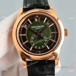 TW Factory Patek Philippe Annual Calendar Chronograph Cal.240 Green Dial-Rose Gold Watches